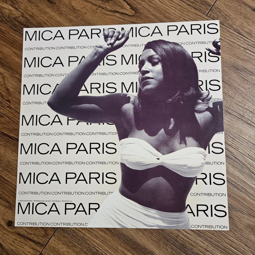 Mica Paris Contribution‎ 1990 Promo Flat Album Poster 12x12 Island Records D/S